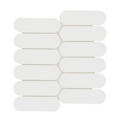 Bianco Glossy Ellipse 12 in. x 12 in. Glass Mesh-Mounted Mosaic Wall Tile by MSI